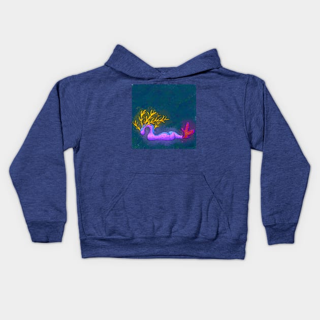 Sea Slug Kids Hoodie by DragonfangArt